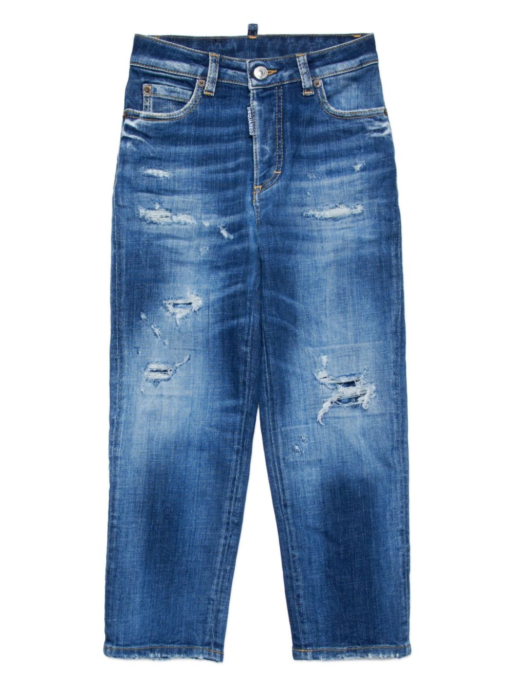 DSQUARED2 KIDS mid-rise straight-leg jeans - Blue von DSQUARED2 KIDS