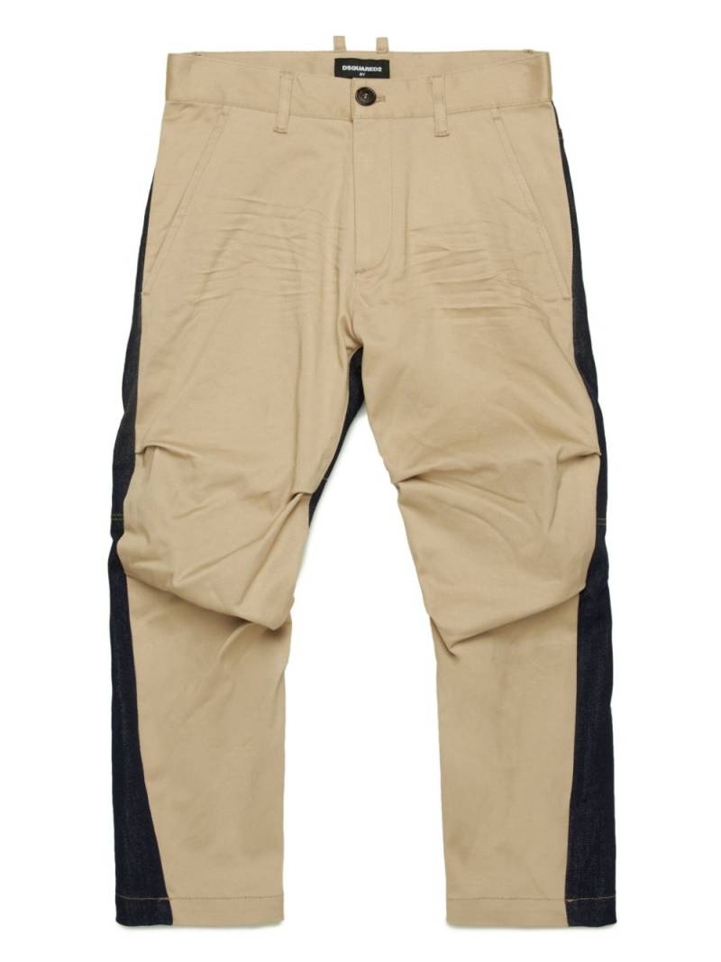 DSQUARED2 KIDS panelled straight-leg trousers - Neutrals von DSQUARED2 KIDS