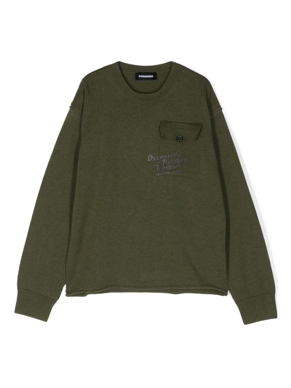 DSQUARED2 KIDS raised logo-detail sweater - Green von DSQUARED2 KIDS