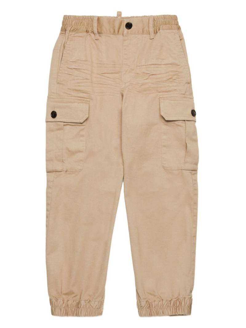 DSQUARED2 KIDS tapered-leg cargo trousers - Neutrals von DSQUARED2 KIDS