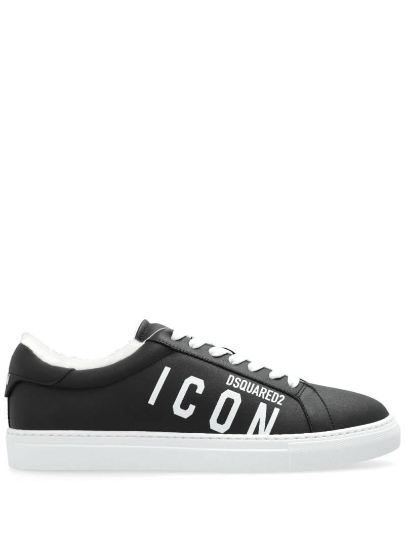 DSQUARED2 Boxer leather sneakers - Black von DSQUARED2