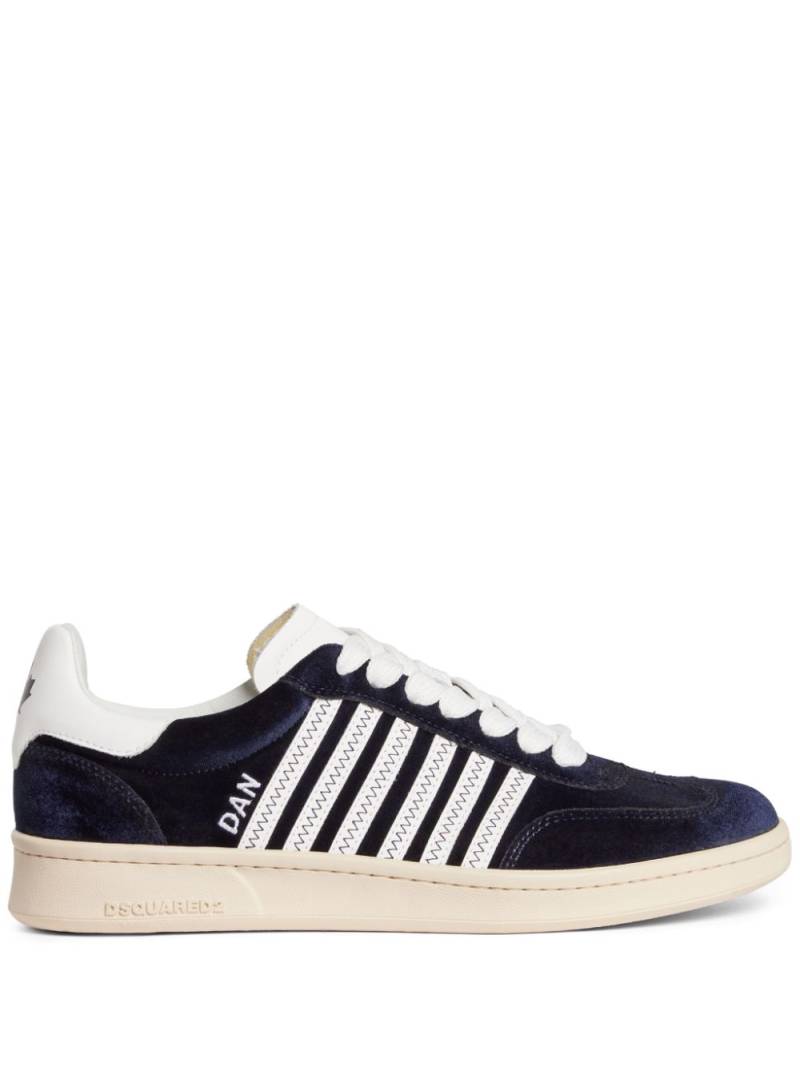 DSQUARED2 Boxer velvet low-top sneakers - Blue von DSQUARED2