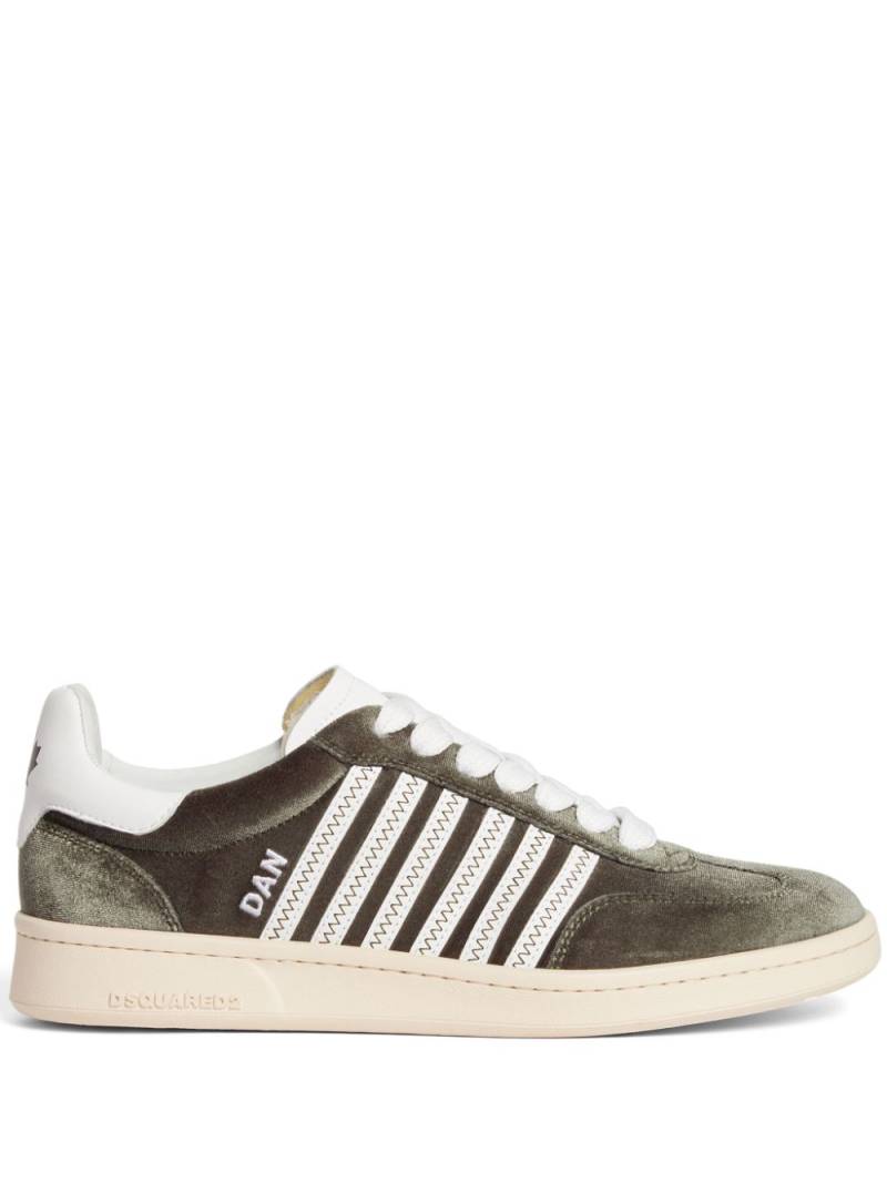 DSQUARED2 Boxer velvet low-top sneakers - Green von DSQUARED2