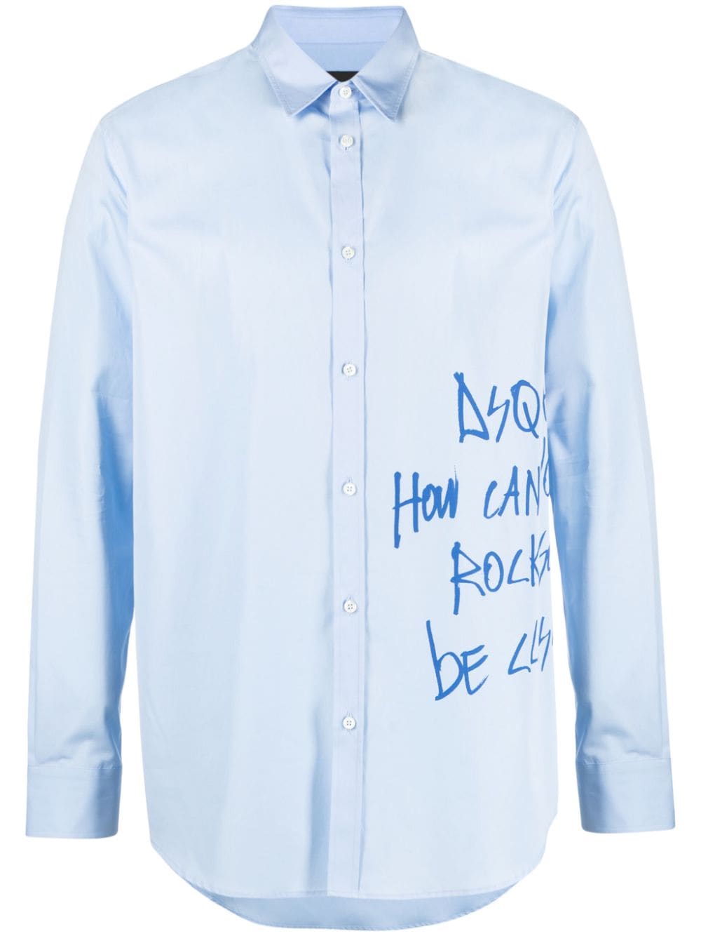 DSQUARED2 Dan Graffiti cotton shirt - Blue von DSQUARED2