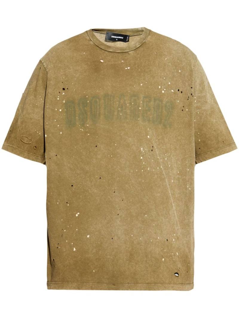 DSQUARED2 Distressed T-shirt - Green von DSQUARED2