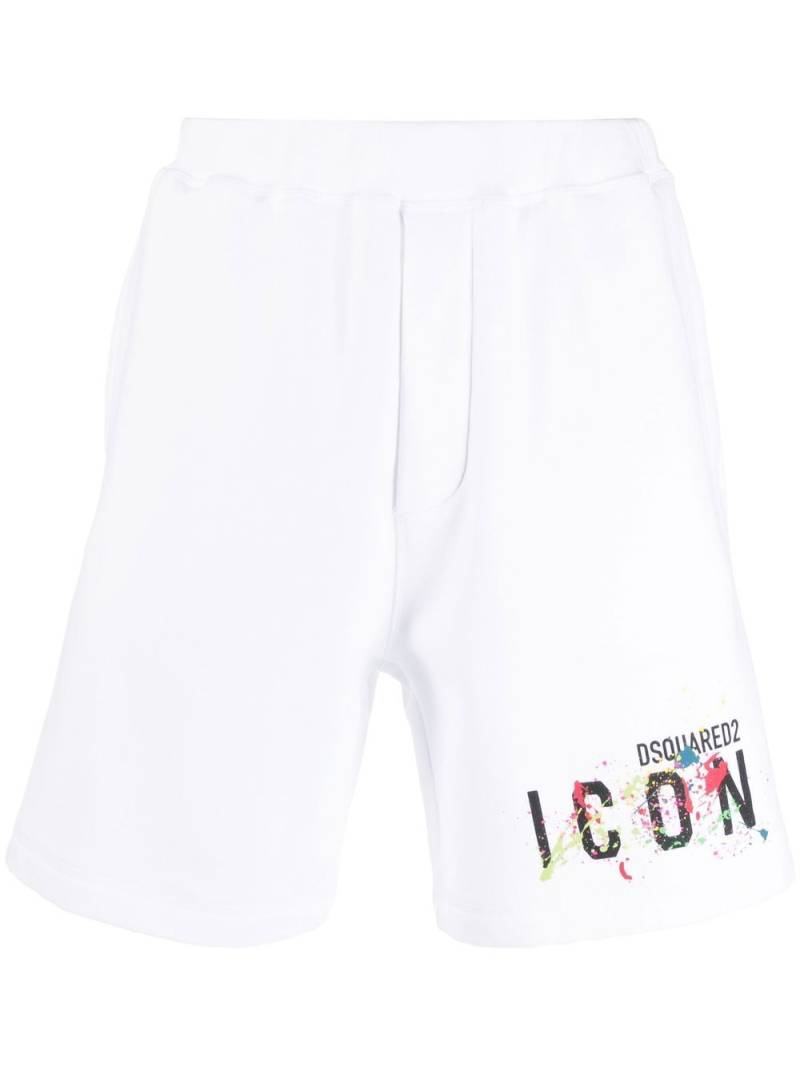 DSQUARED2 Icon cotton track shorts - White von DSQUARED2