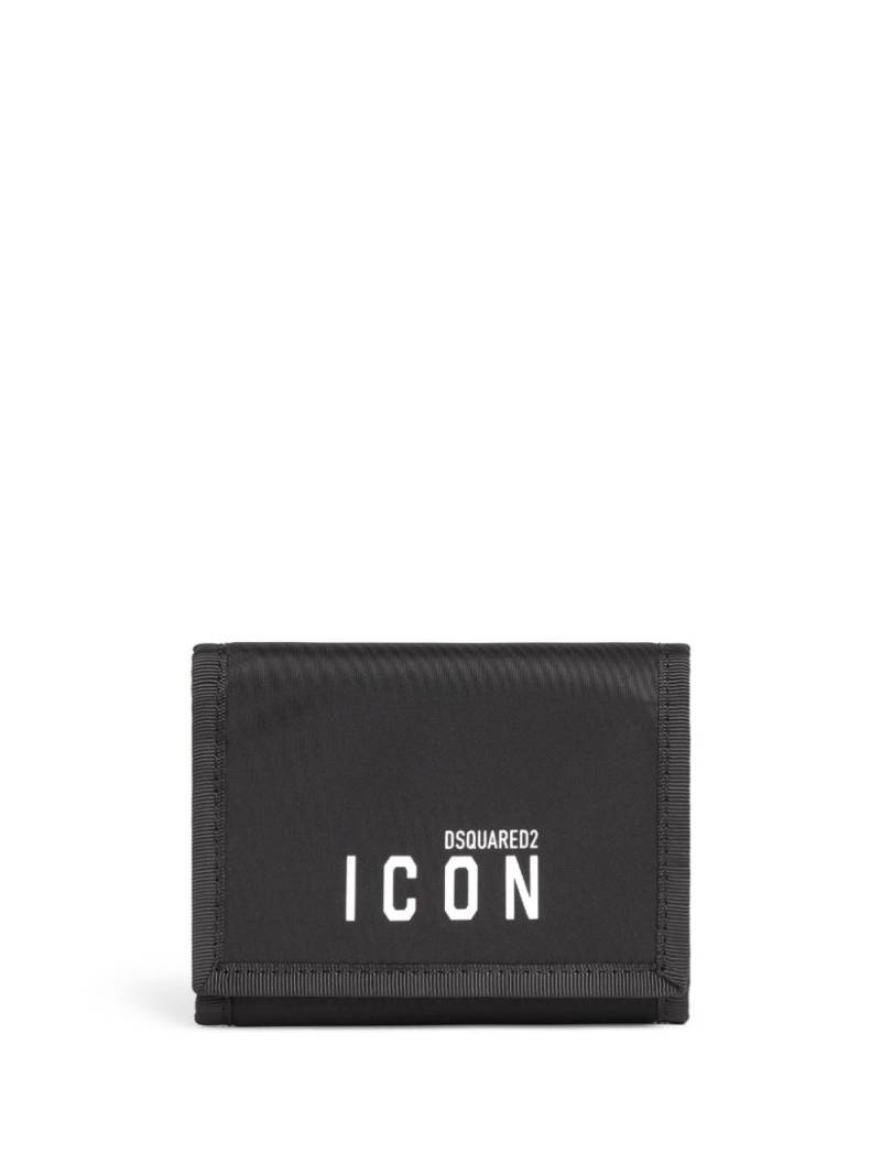 DSQUARED2 Icon logo-print folded wallet - Black von DSQUARED2