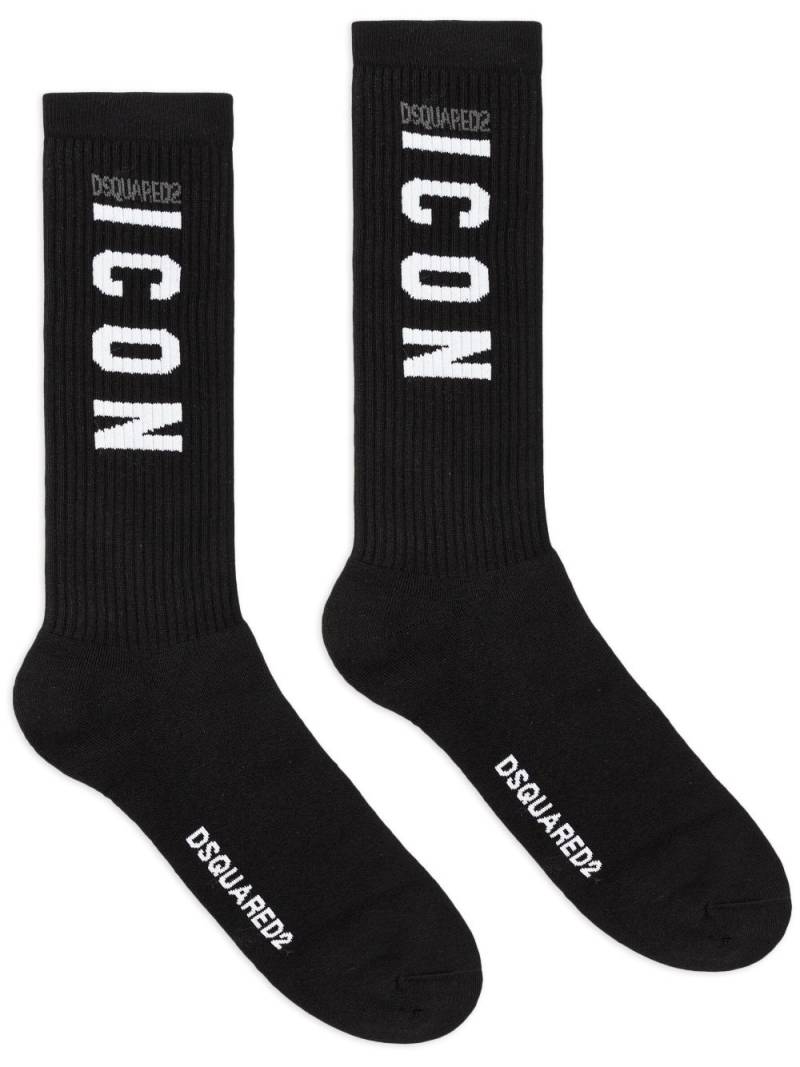 DSQUARED2 Icon mid-calf socks - Black von DSQUARED2