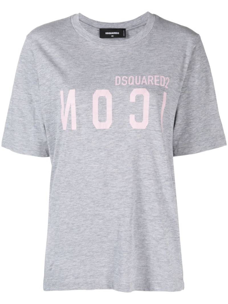 DSQUARED2 Icon print cotton T-shirt - Grey von DSQUARED2