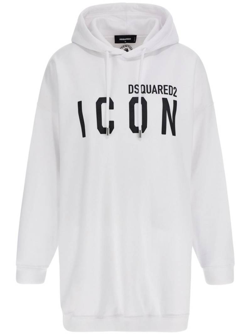 DSQUARED2 Icon-print hoodie - White von DSQUARED2