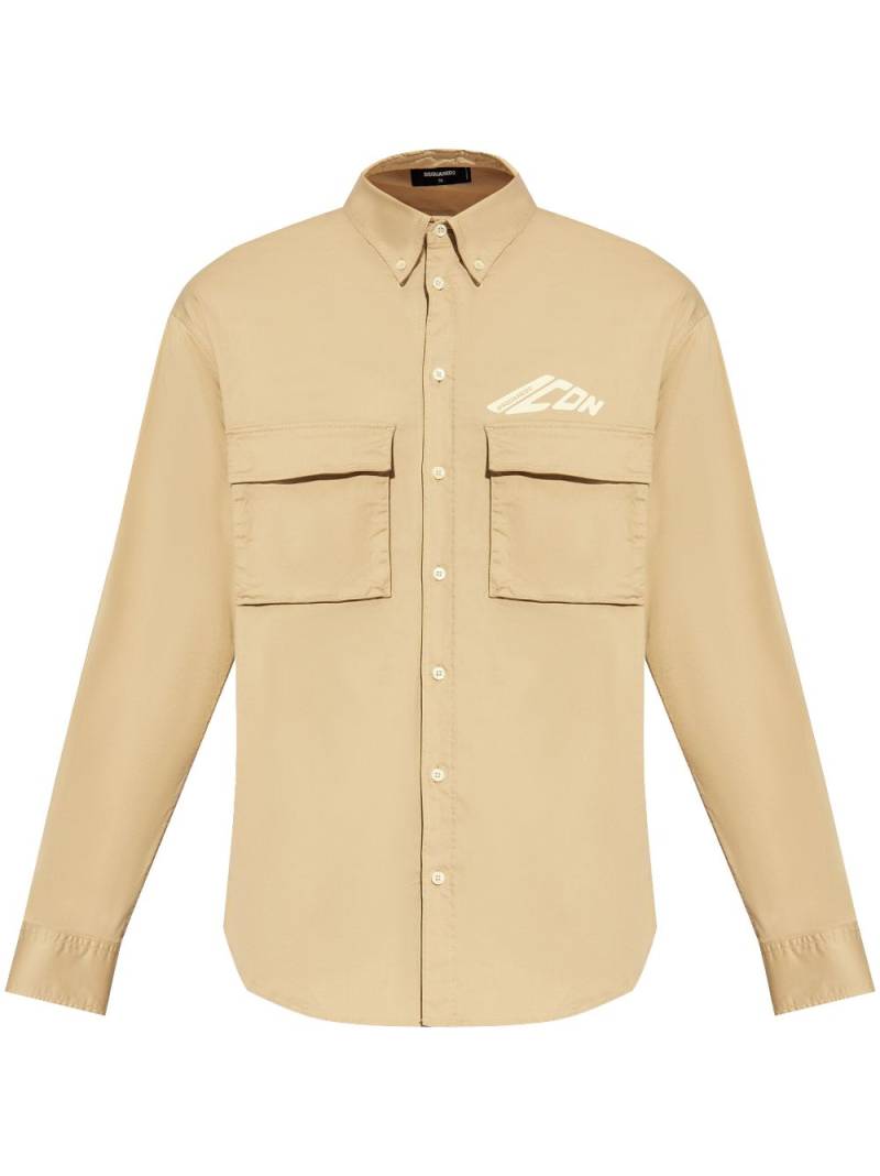 DSQUARED2 Iconic cotton shirt - Neutrals von DSQUARED2