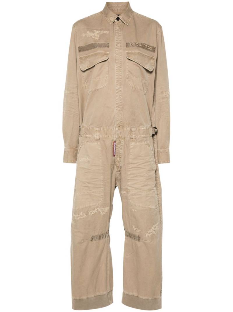 DSQUARED2 Overdyed Military jumpsuit - Brown von DSQUARED2