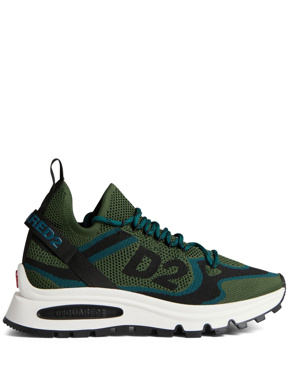 DSQUARED2 Run DS2 intarsia-knit logo sneakers - Green von DSQUARED2