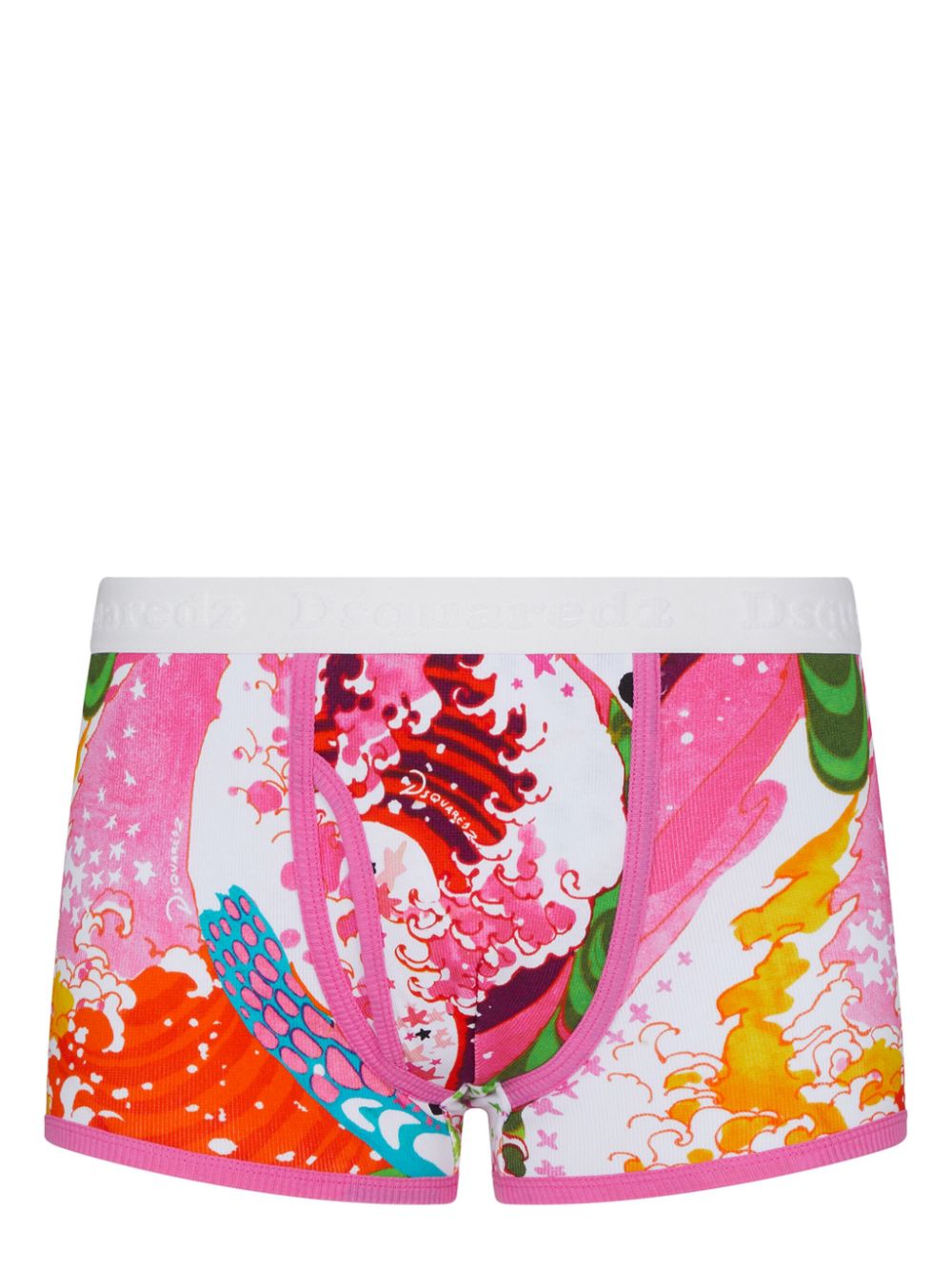 DSQUARED2 abstract-pattern print cotton-blend boxers - Pink von DSQUARED2