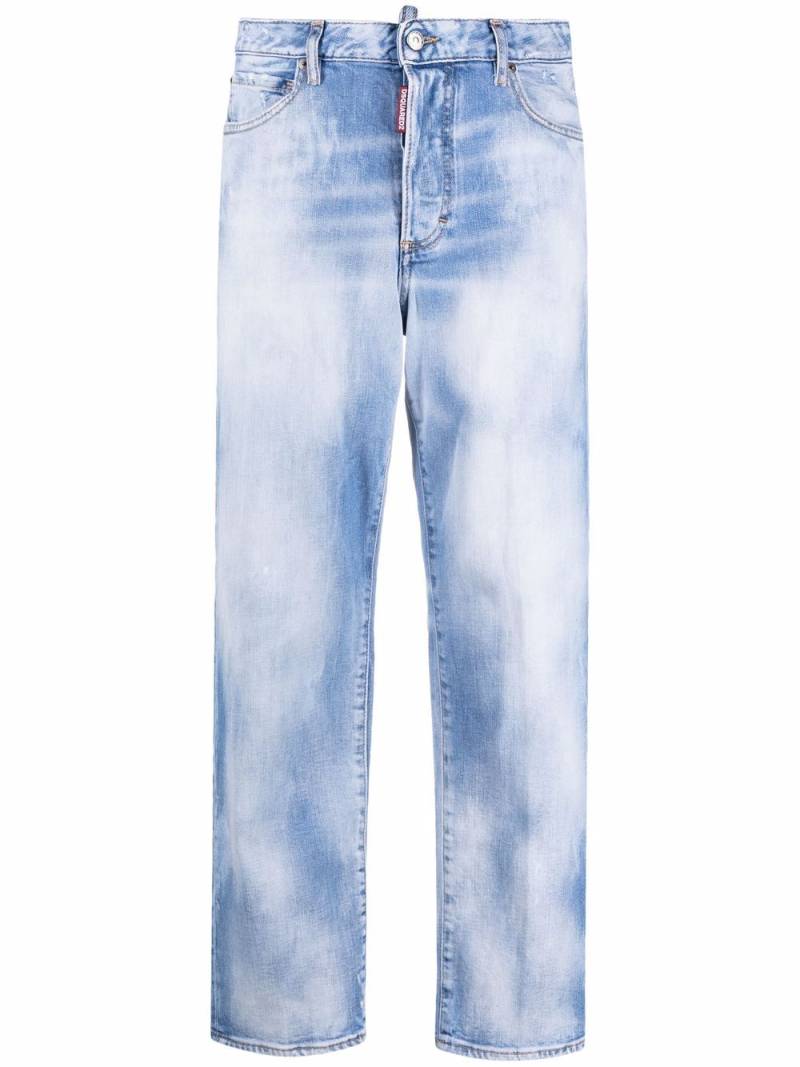 DSQUARED2 bleached effect straight-leg jeans - Blue von DSQUARED2