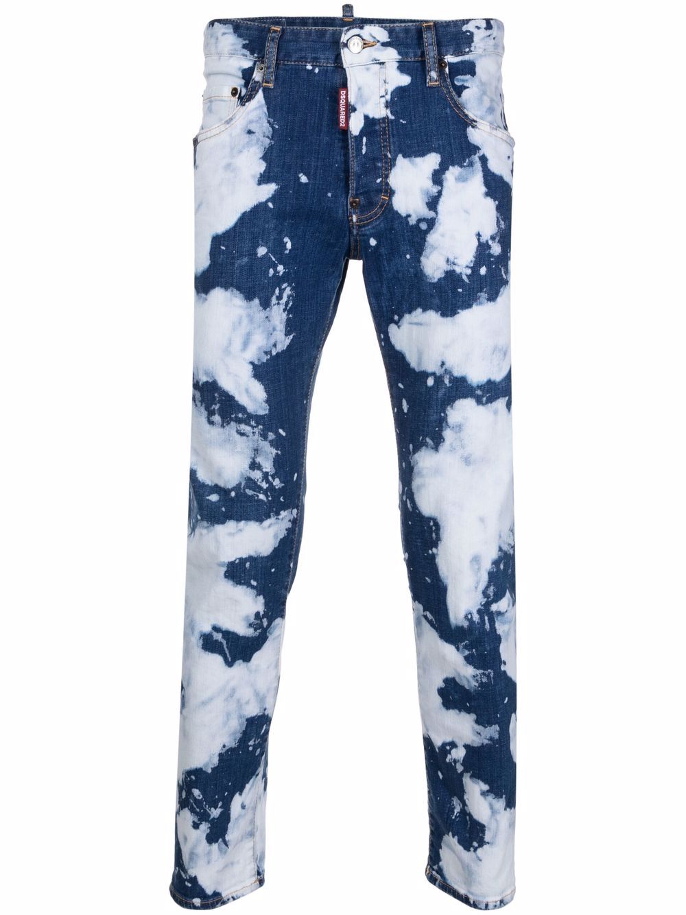 DSQUARED2 bleached paint-splatter jeans - Blue von DSQUARED2