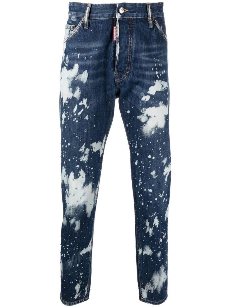 DSQUARED2 bleached tapered-leg jeans - Blue von DSQUARED2