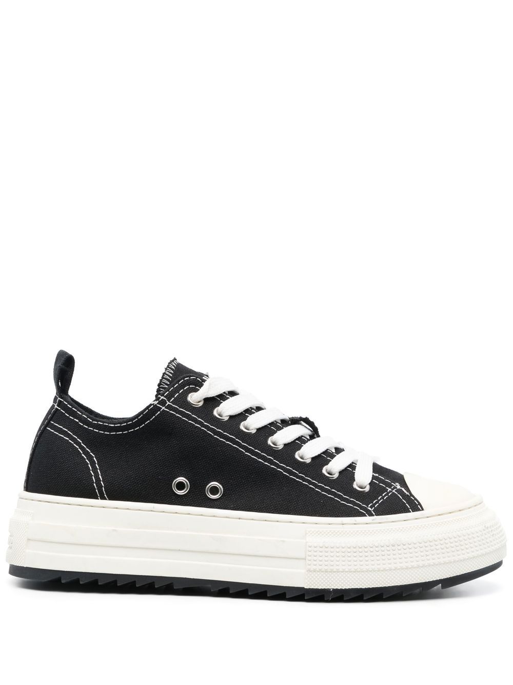 DSQUARED2 contrasting-stitch detail low-top sneakers - Black von DSQUARED2