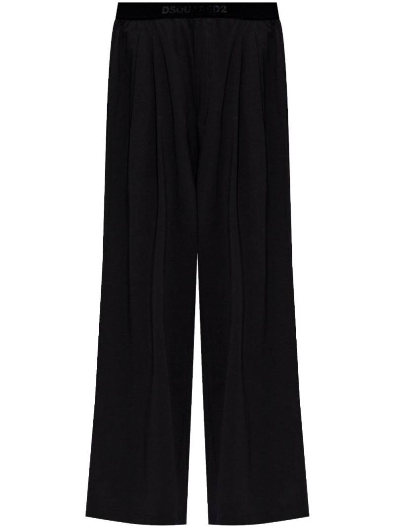 DSQUARED2 cotton straight-leg trousers - Black von DSQUARED2