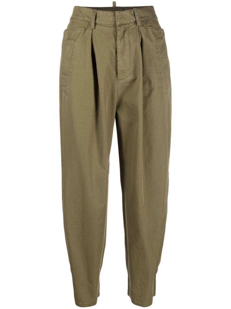 DSQUARED2 cotton tapered trousers - Green von DSQUARED2