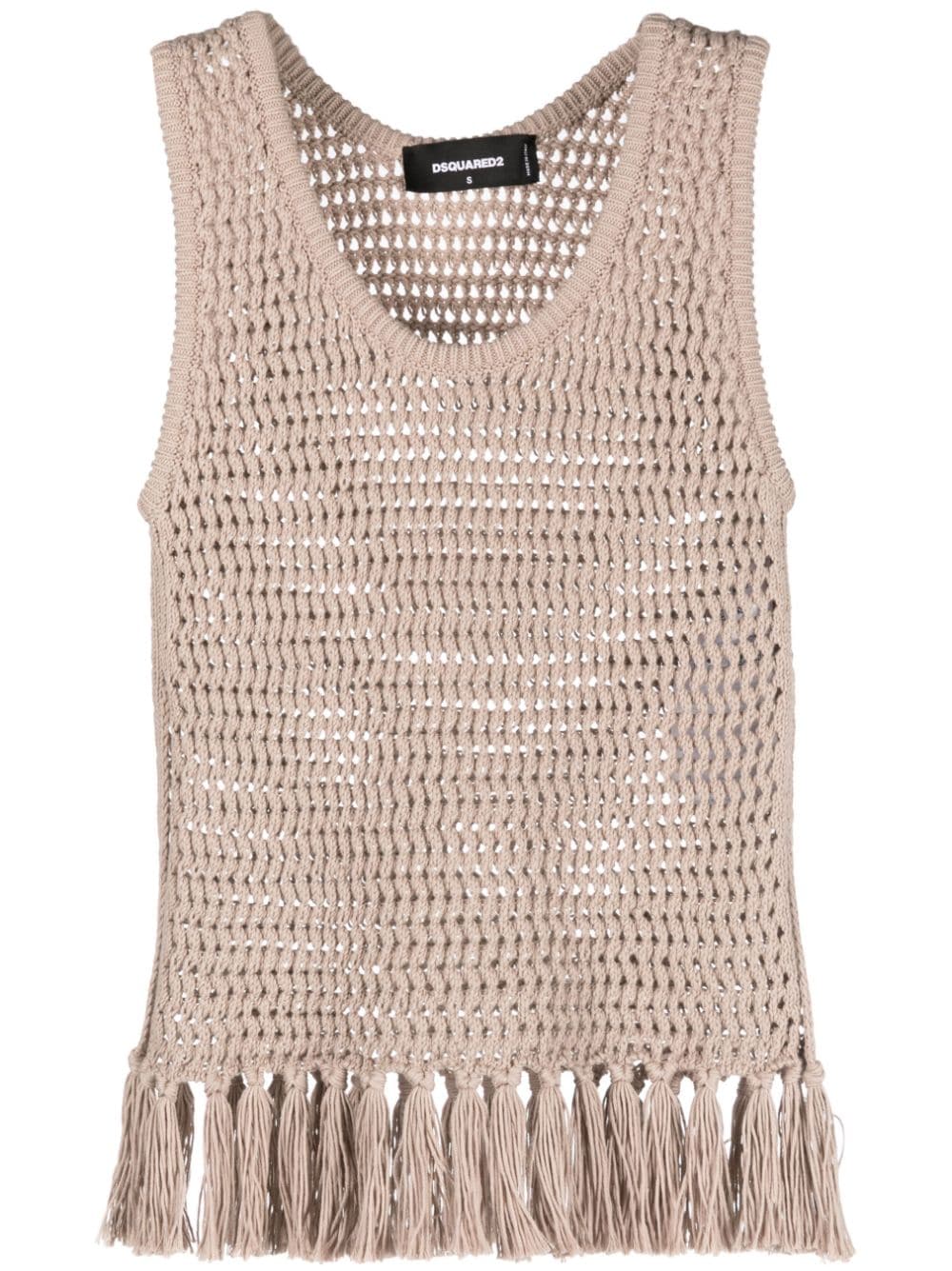 DSQUARED2 crochet-knit tank top - Brown von DSQUARED2