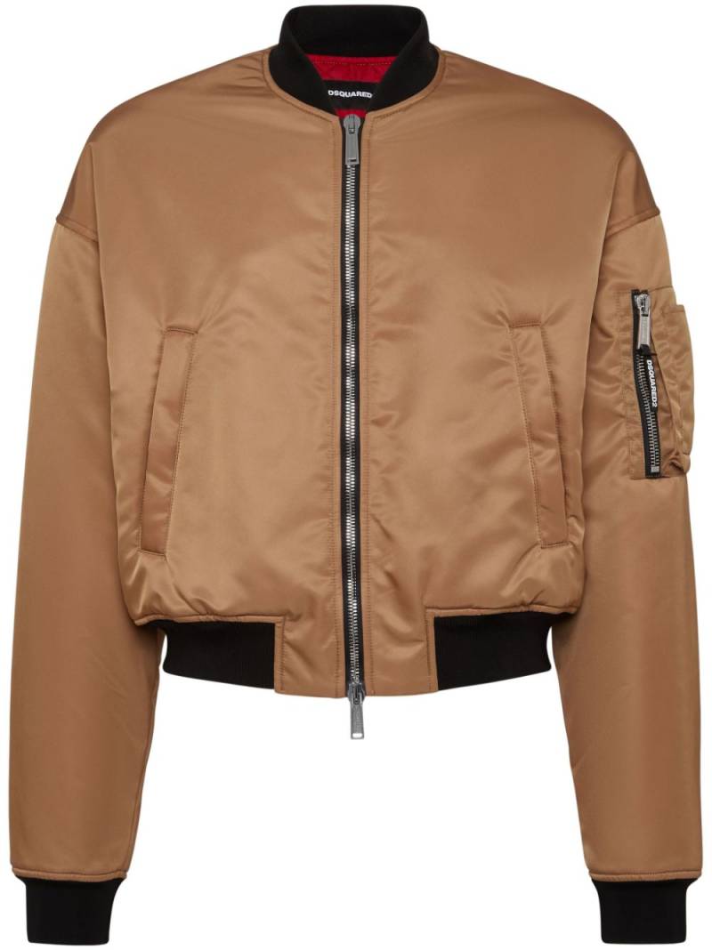 DSQUARED2 cropped bomber jacket - Brown von DSQUARED2