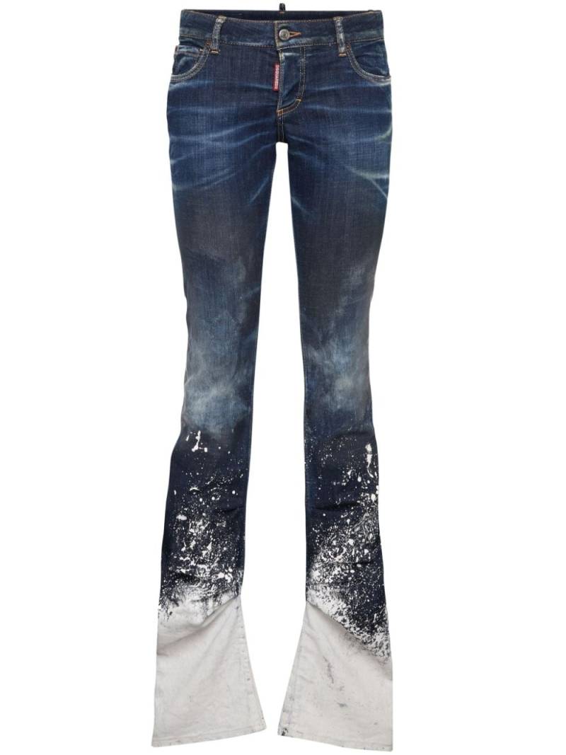 DSQUARED2 crystal-embellished flared jeans - Blue von DSQUARED2