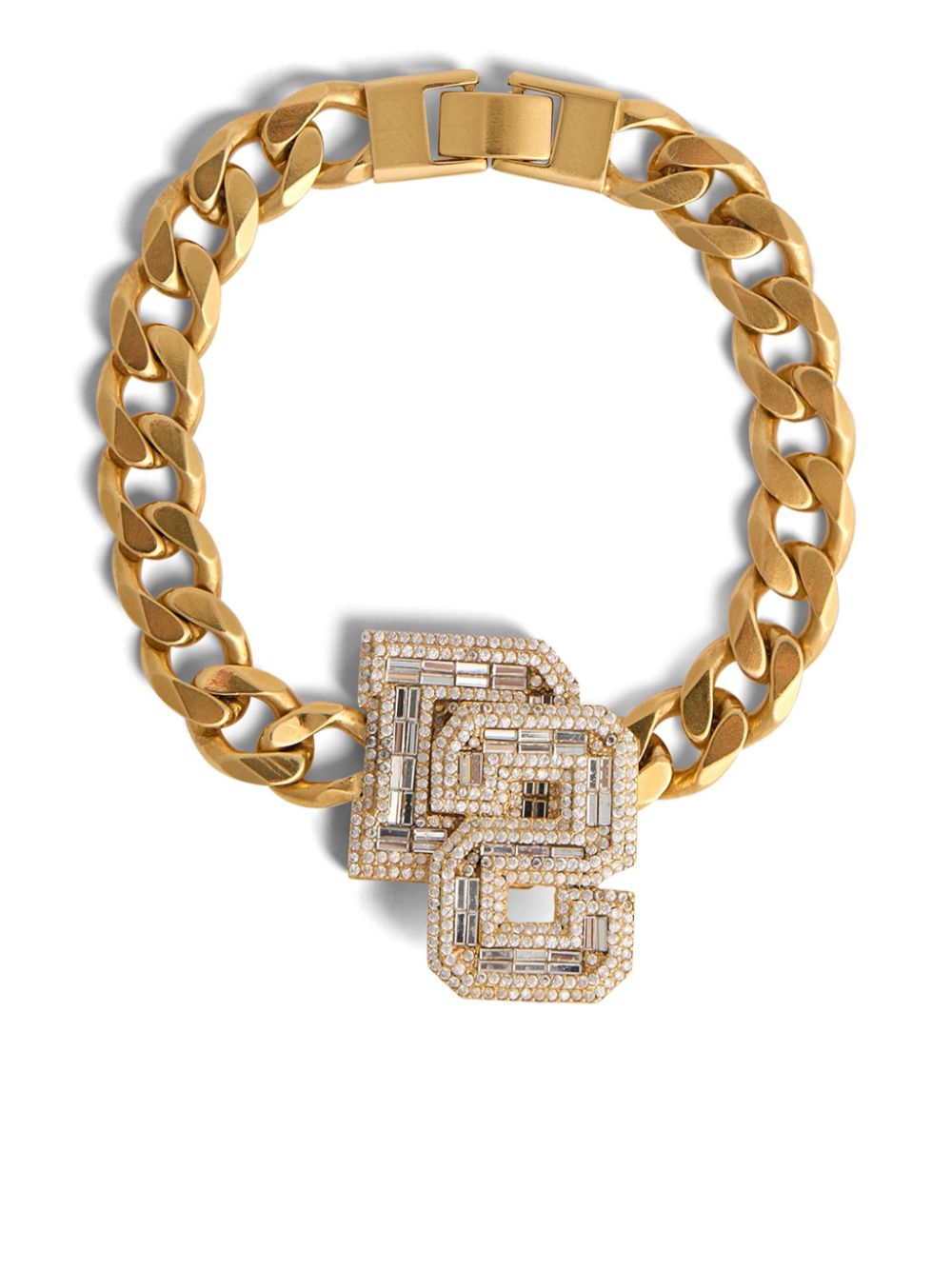 DSQUARED2 crystal-embellished logo necklace - Gold von DSQUARED2