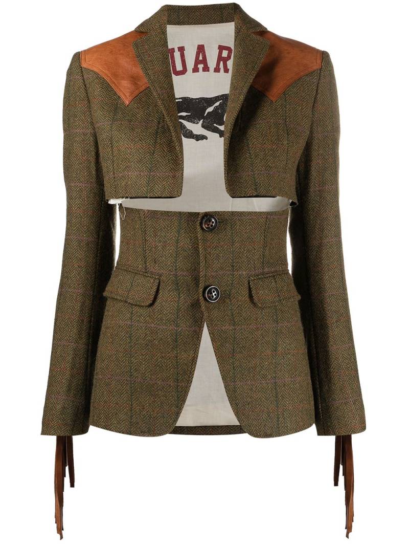 DSQUARED2 cut-out blazer - Green von DSQUARED2