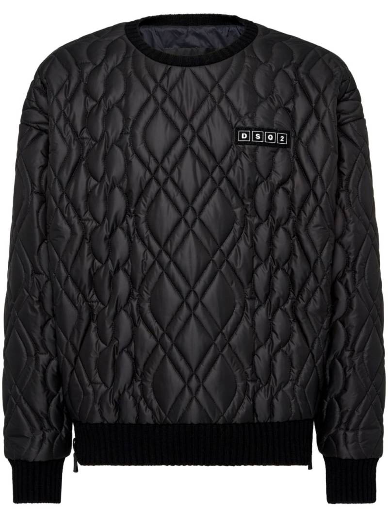 DSQUARED2 diamond-quilt jumper - Black von DSQUARED2