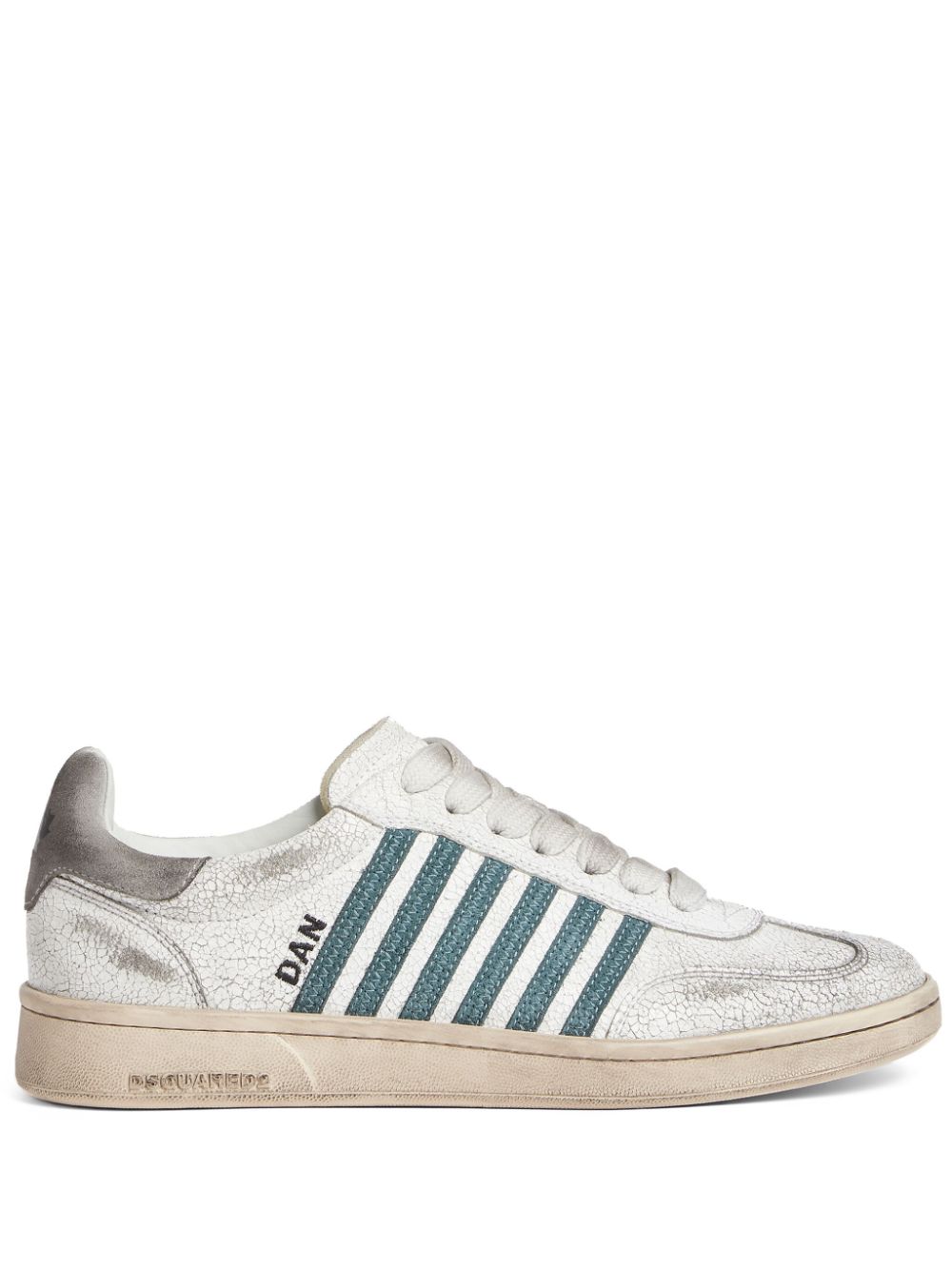 DSQUARED2 distressed Boxer low-top sneakers - White von DSQUARED2