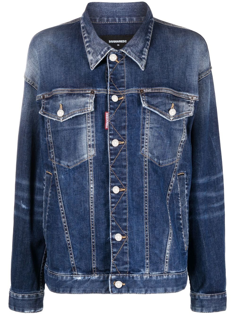 DSQUARED2 distressed denim jacket - Blue von DSQUARED2