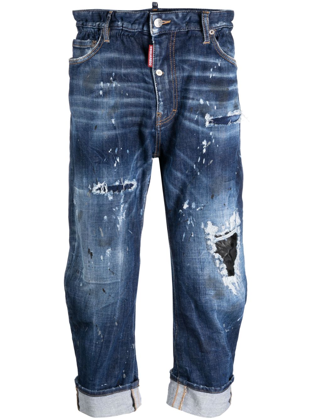 DSQUARED2 distressed-finish cropped jeans - Blue von DSQUARED2