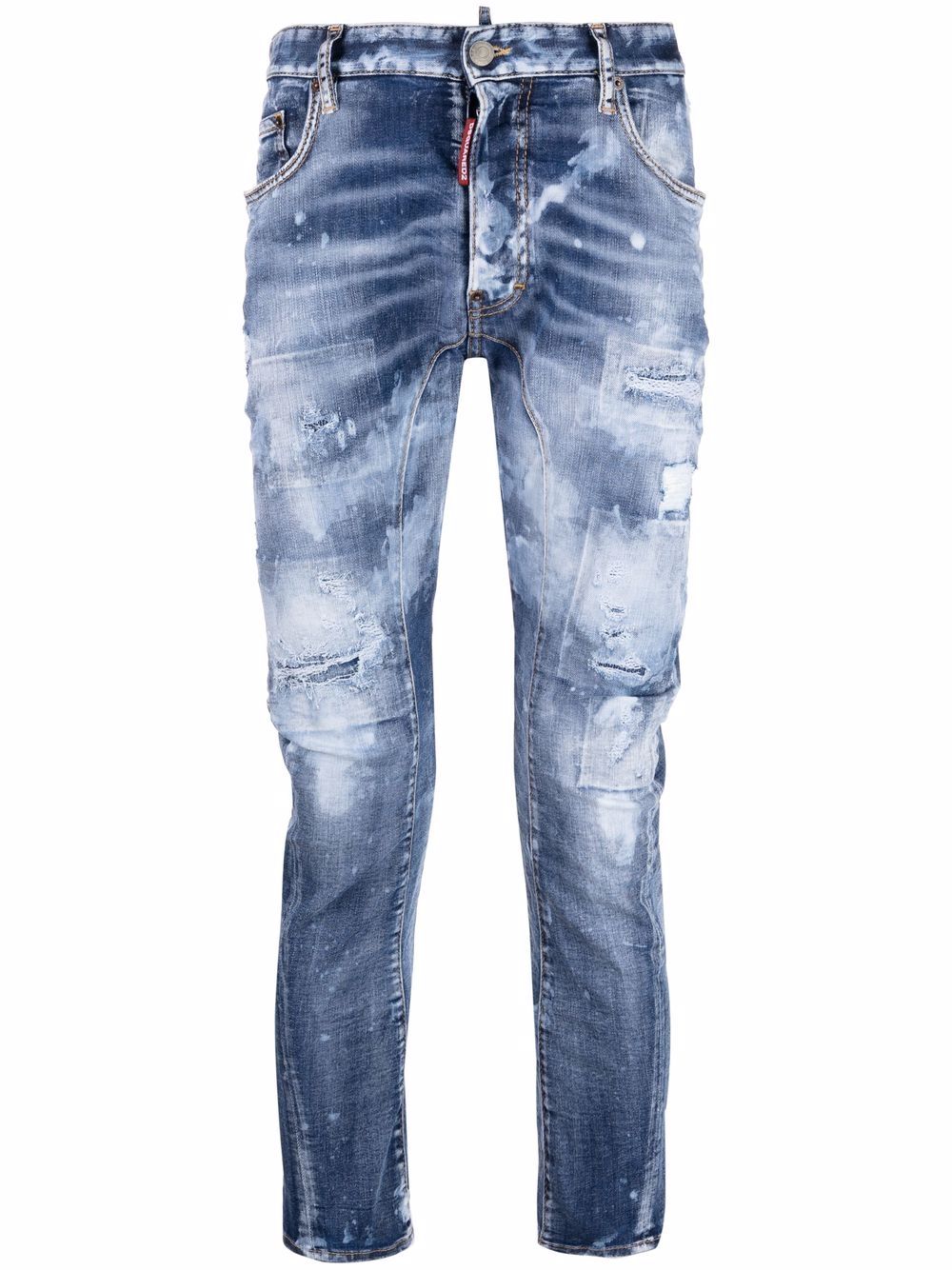 DSQUARED2 distressed skinny-fit jeans - Blue von DSQUARED2