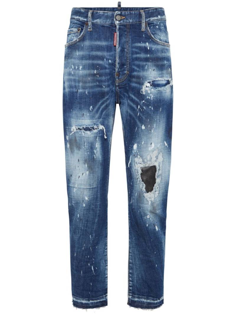 DSQUARED2 distressed stretch-cotton jeans - Blue von DSQUARED2