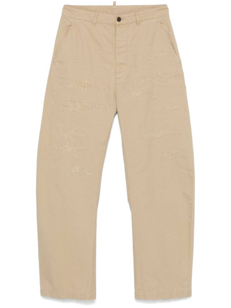 DSQUARED2 distressed trousers - Neutrals von DSQUARED2