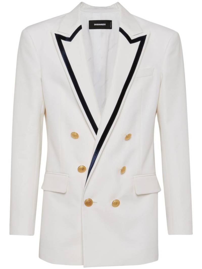 DSQUARED2 double-breasted virgin wool-blend blazer - White von DSQUARED2