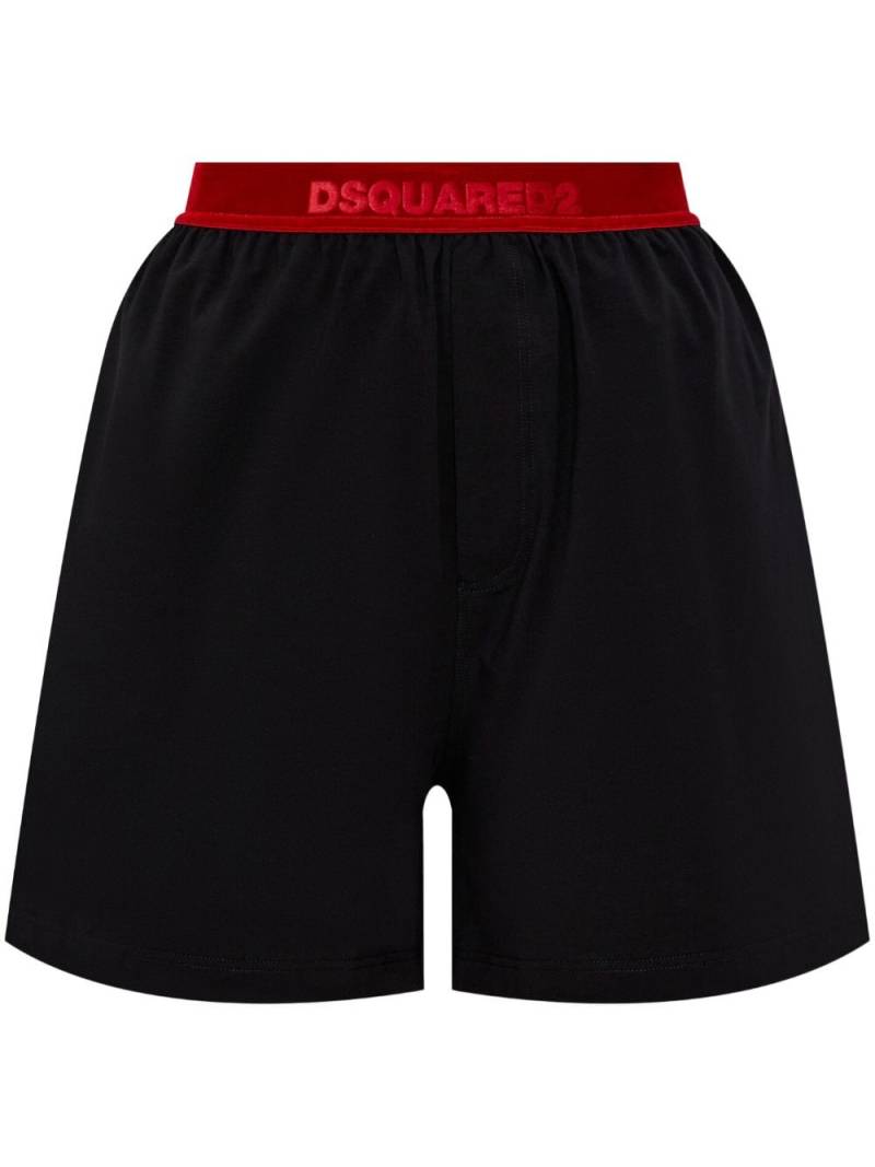 DSQUARED2 elasticated-waist cotton shorts - Black von DSQUARED2