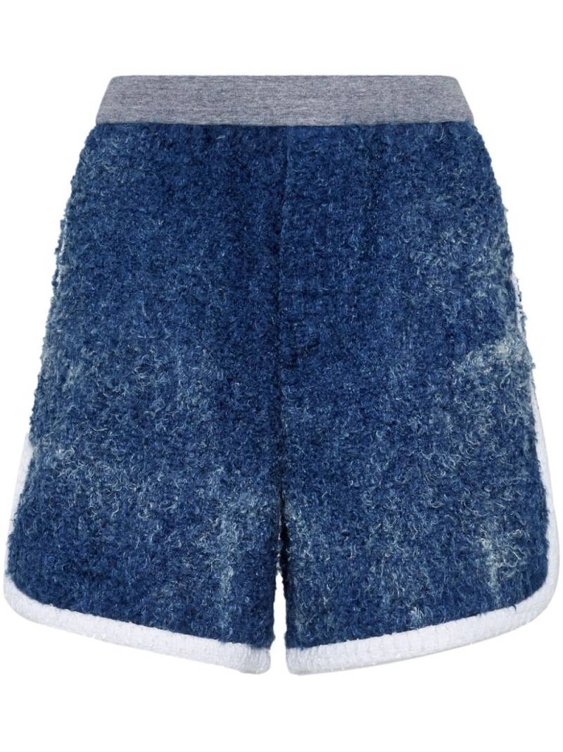 DSQUARED2 faded-effect textured shorts - Blue von DSQUARED2