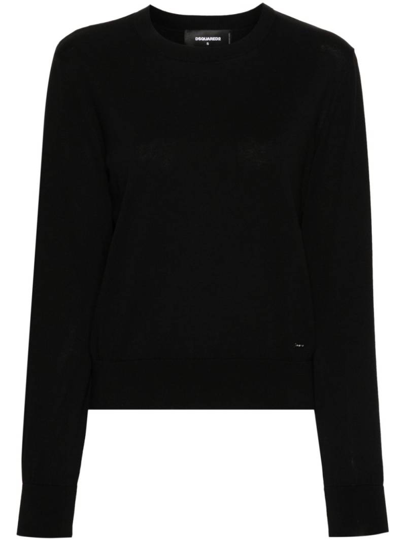 DSQUARED2 fine-knit cotton jumper - Black von DSQUARED2