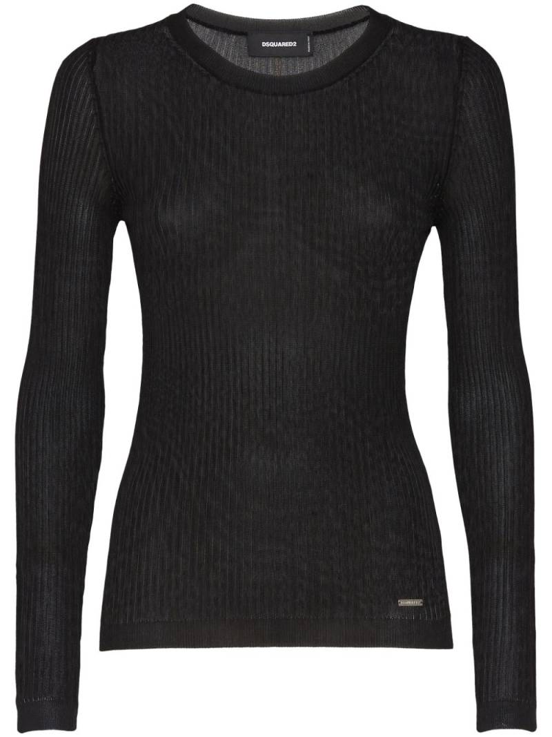 DSQUARED2 fine-ribbed jumper - Black von DSQUARED2