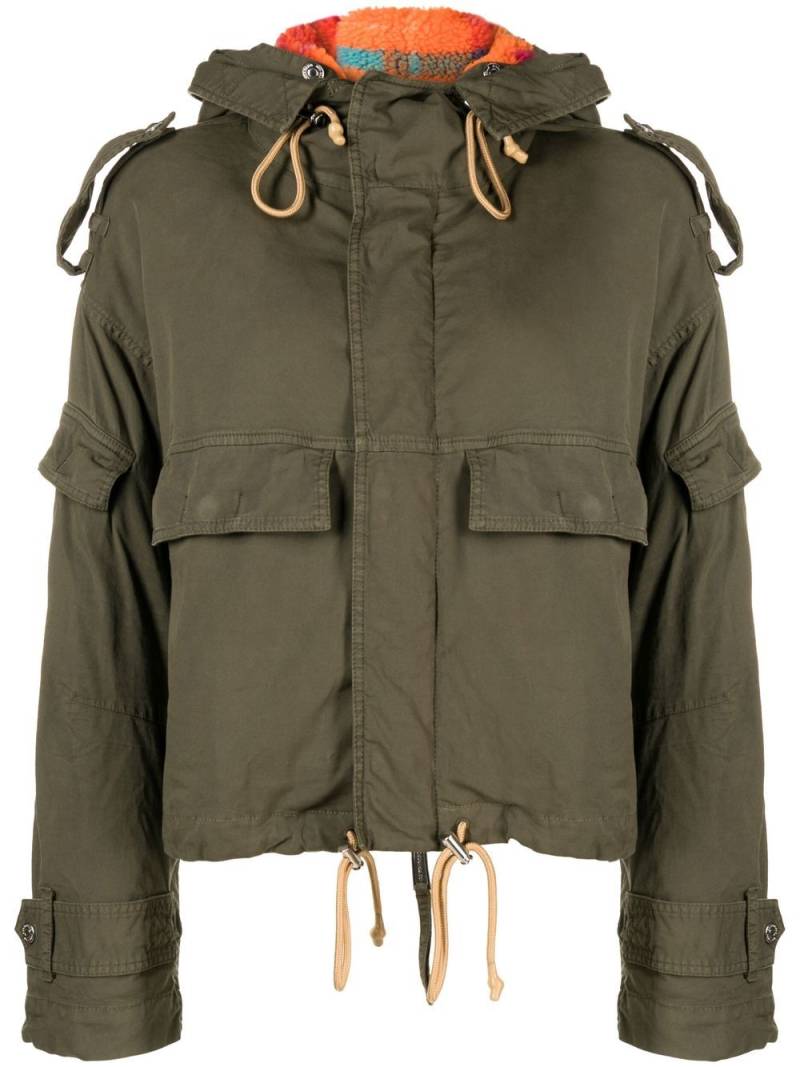 DSQUARED2 fleece-lined hooded jacket - Green von DSQUARED2