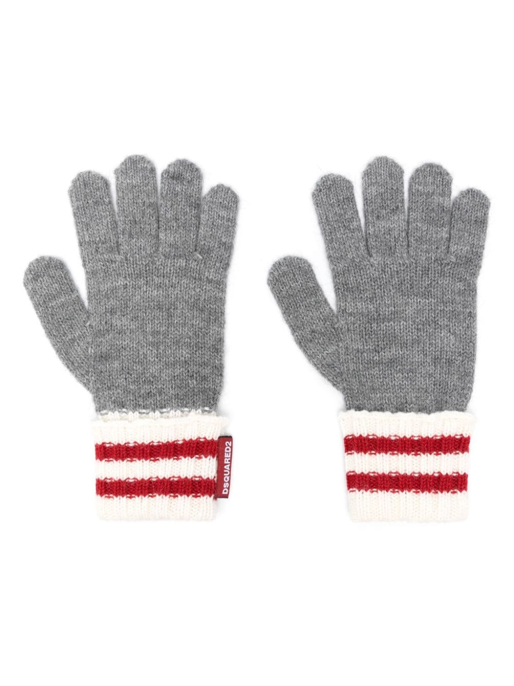 DSQUARED2 full-finger striped gloves - Grey von DSQUARED2