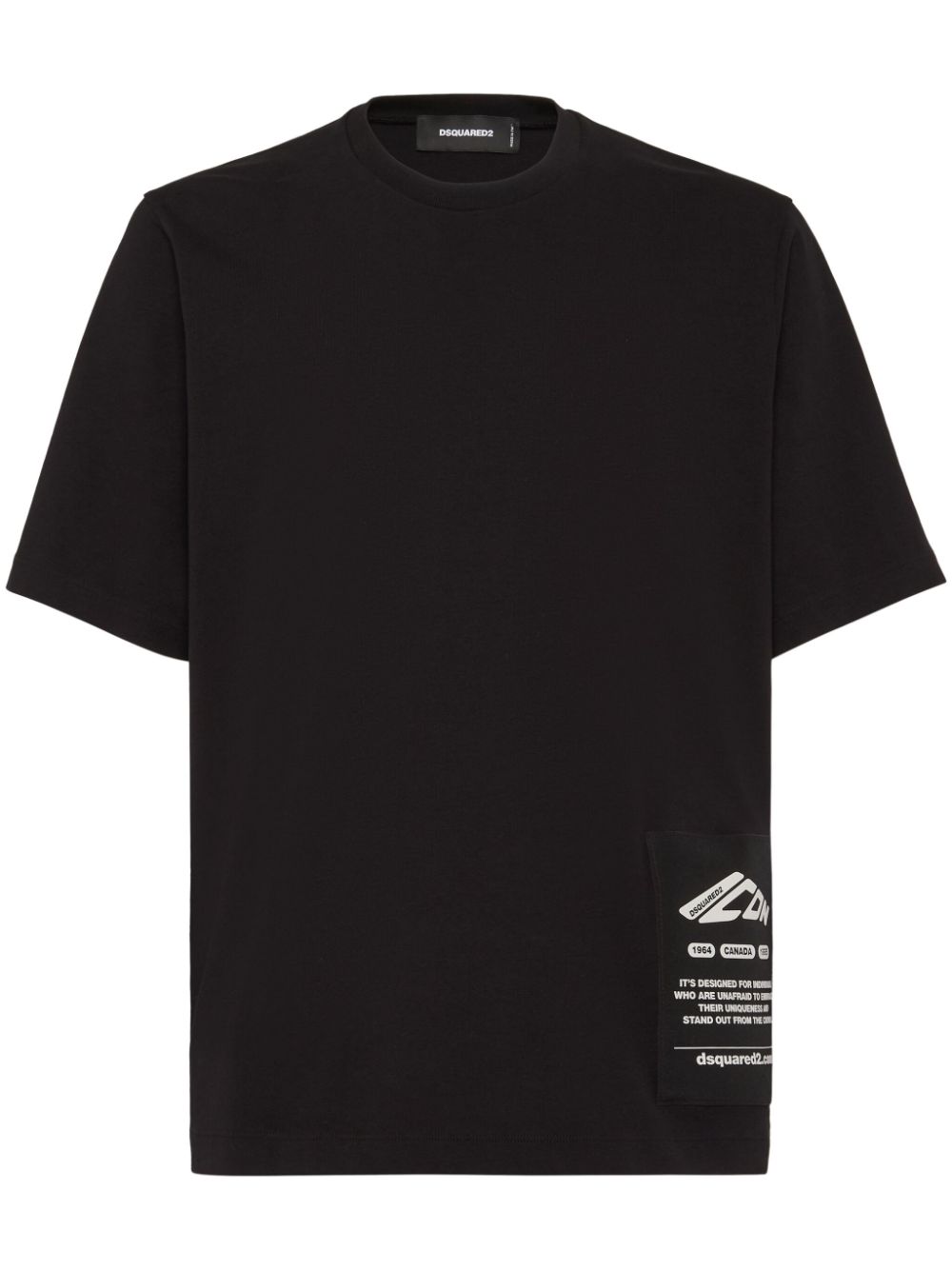 DSQUARED2 graphic-print cotton T-shirt - Black von DSQUARED2