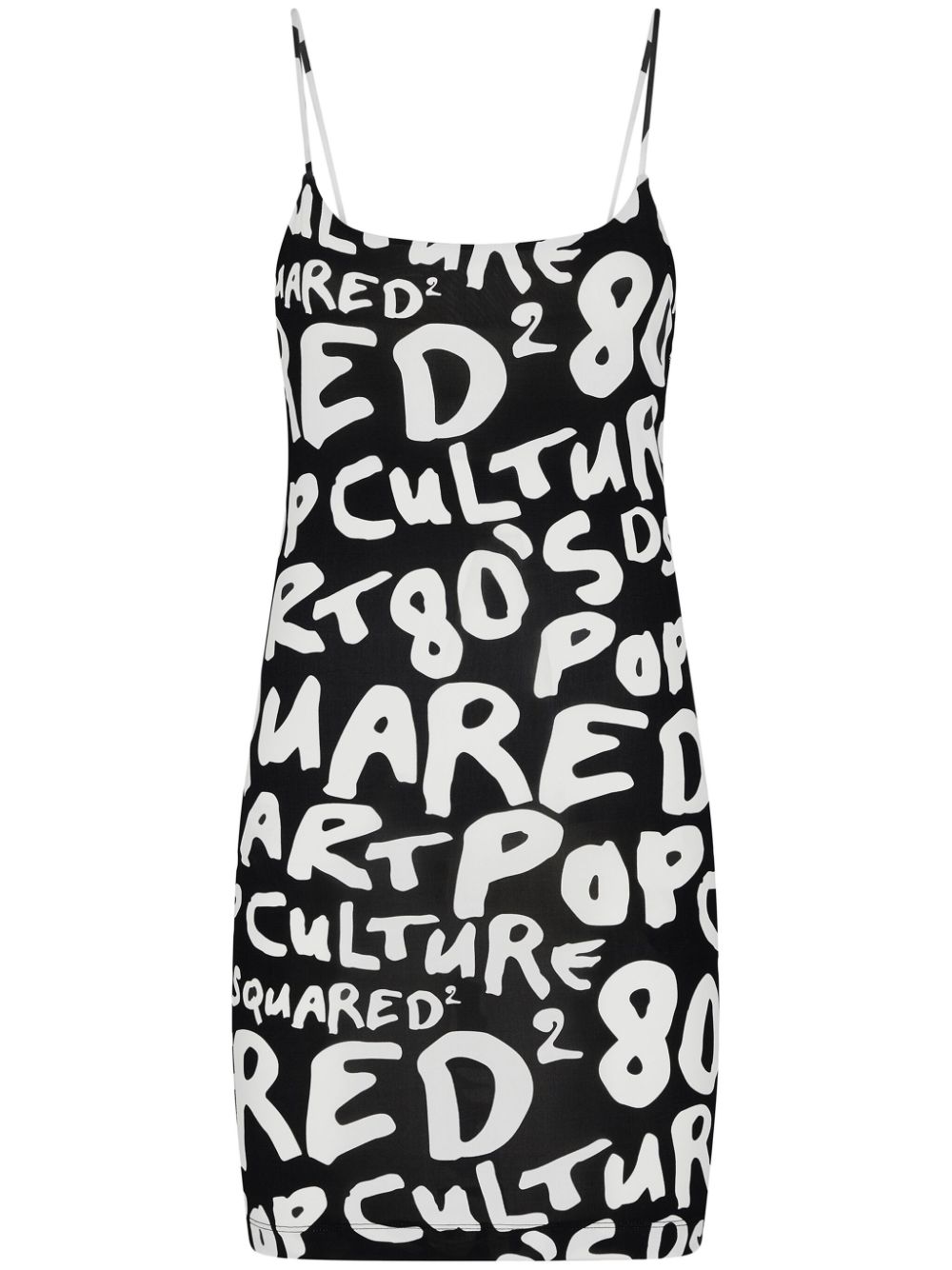 DSQUARED2 graphic-print sleeveless minidress - Black von DSQUARED2