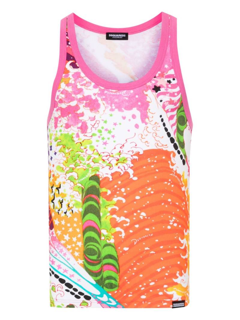 DSQUARED2 graphic-print tank top - Pink von DSQUARED2