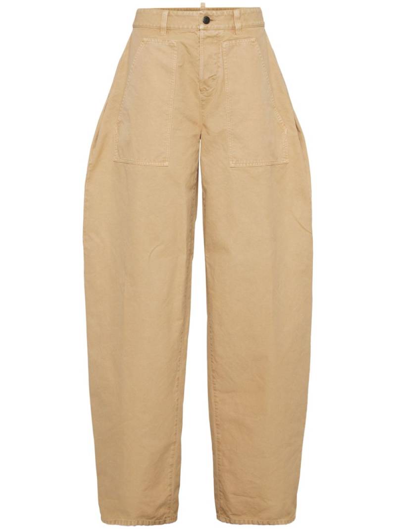 DSQUARED2 high-waisted boyfriend trousers - Neutrals von DSQUARED2