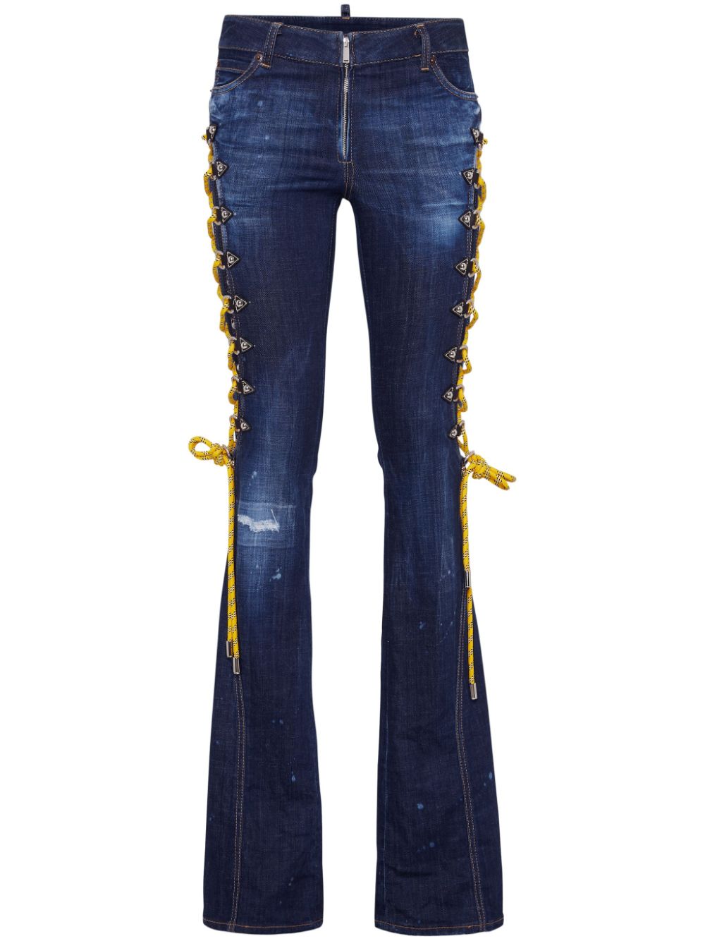 DSQUARED2 lace-up flared jeans - Blue von DSQUARED2