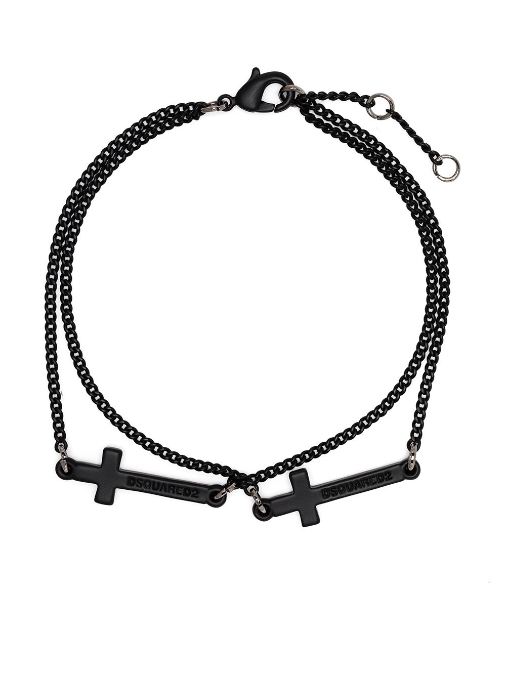 DSQUARED2 layered cross charm bracelet - Black von DSQUARED2