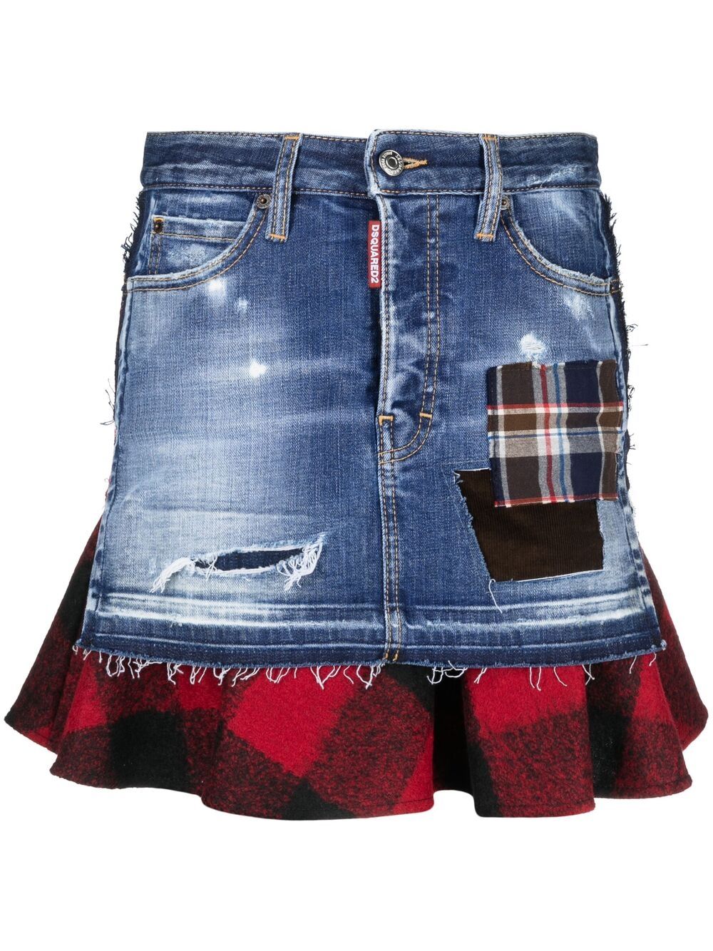 DSQUARED2 layered denim skirt - Blue von DSQUARED2